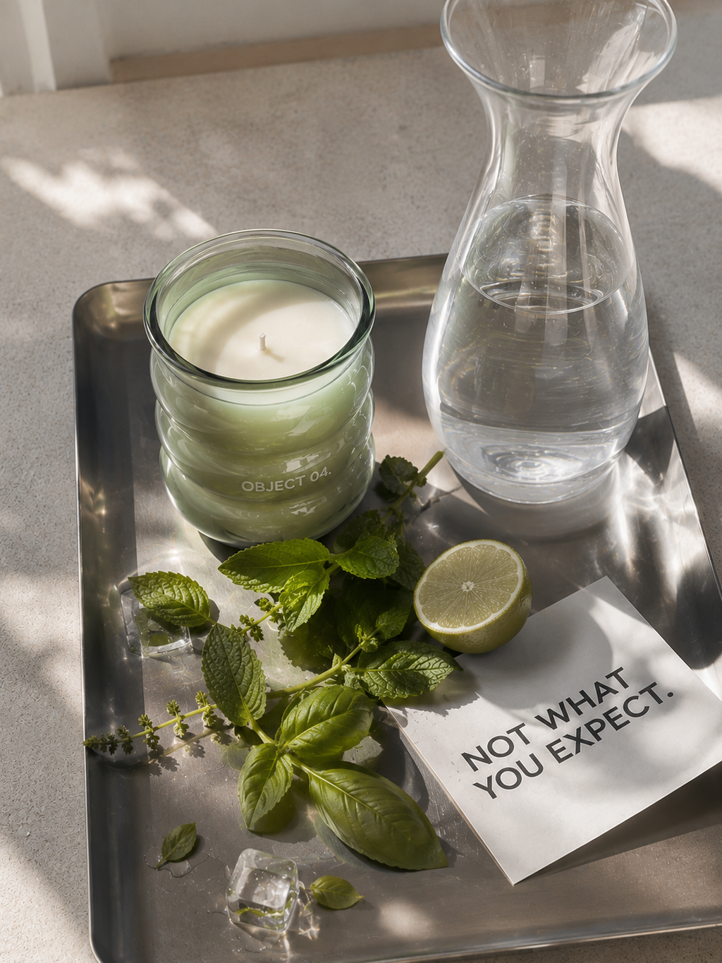 OBJECT 04 - Mint & Basil Scented Candle
