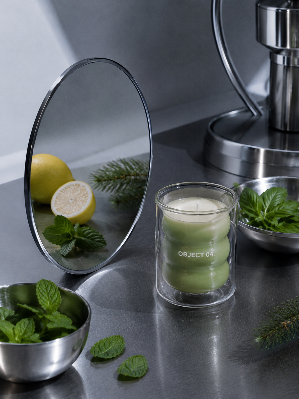 OBJECT 04 - Mint & Basil Scented Candle