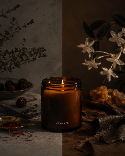 Bougie design soja parfum leather Slow Burn Baby - NOT WHAT YOU EXPECT. Paris