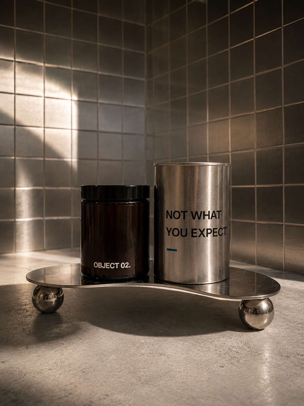 Objet design bougie artisanale Paris finition métallique Slow Burn Baby