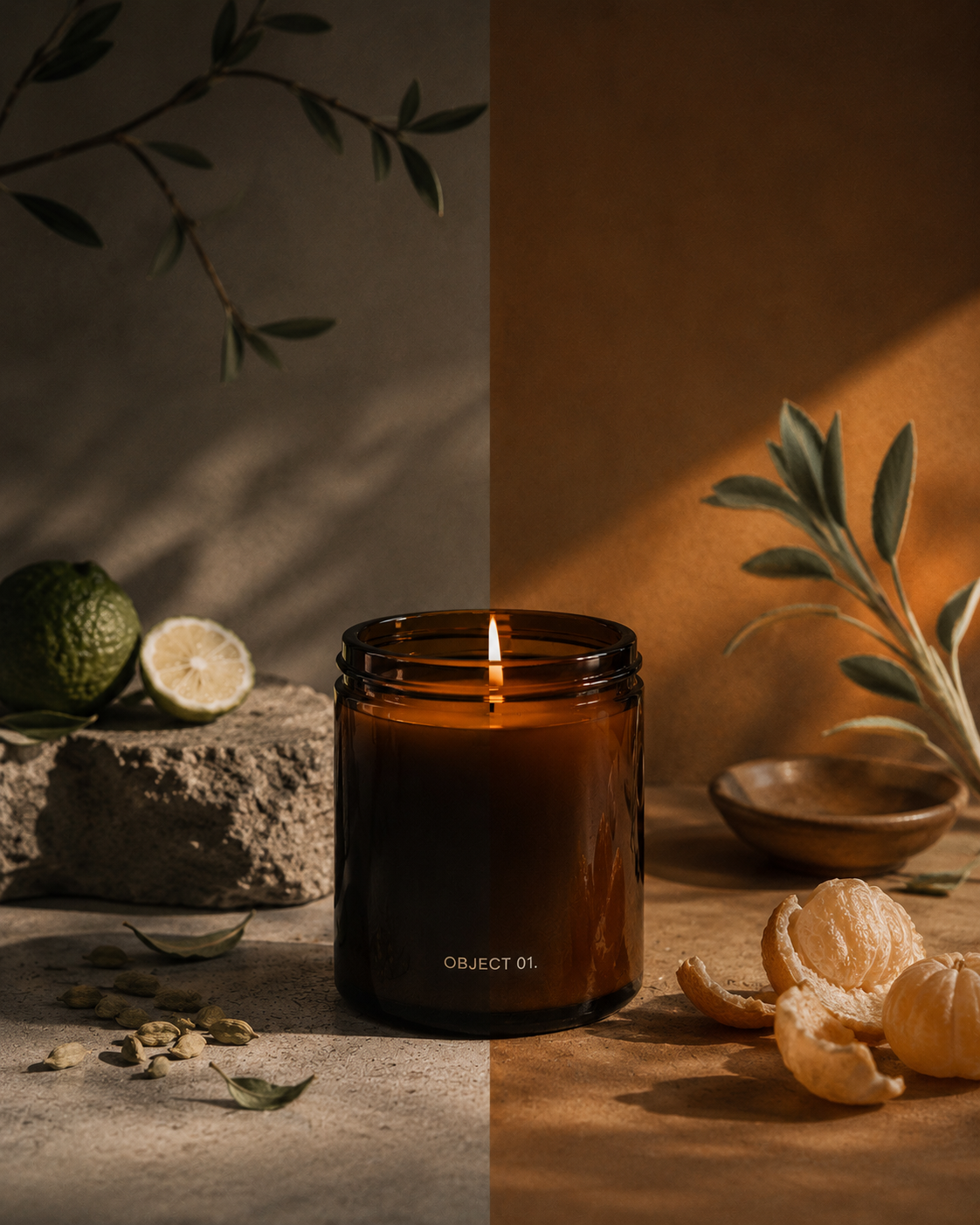 Bougie design soja parfum citrus sage Watch Me Glow - NOT WHAT YOU EXPECT. Paris